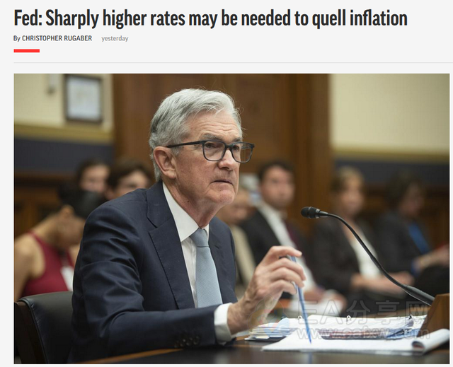 美联储：可能需要大幅加息以平息通胀 7月或再次加息75个基点