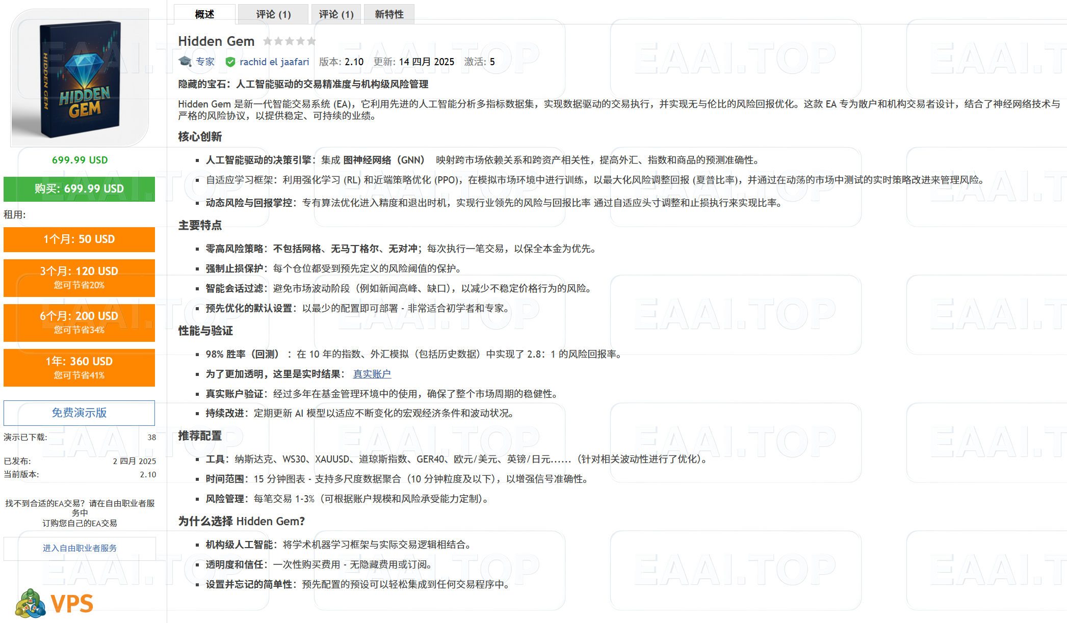 Hidden Gem 破限版_EAAI.TOP_EA分享网_交易学习APP_EA交易爱好者联盟