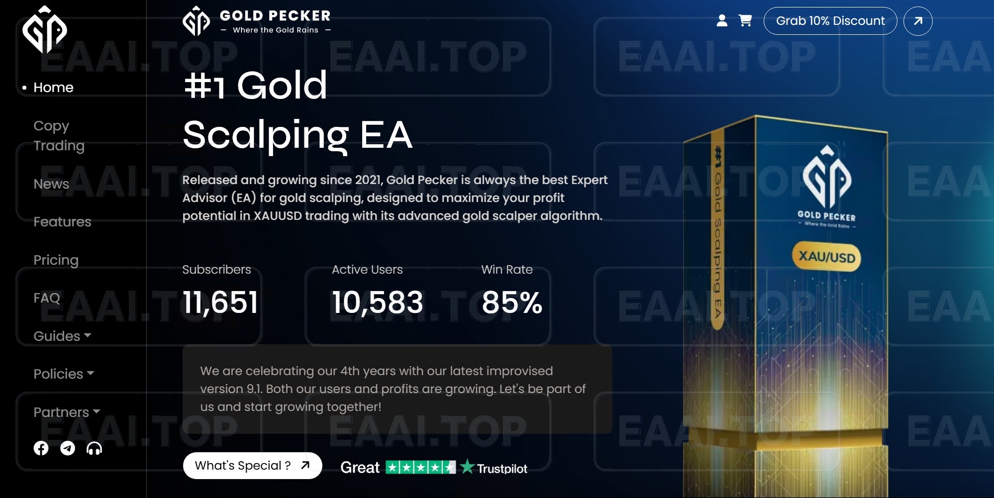 Gold Pecker EA 破限版_EAAI.TOP_EA智汇_交易学习APP